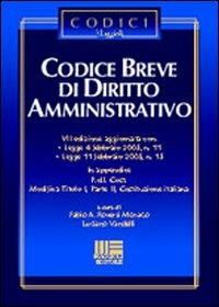 Codice breve di diritto amministrativo - copertina