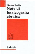 Note di lessicografia ebraica