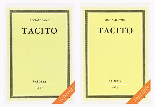 Tacito - Ronald Syme - copertina