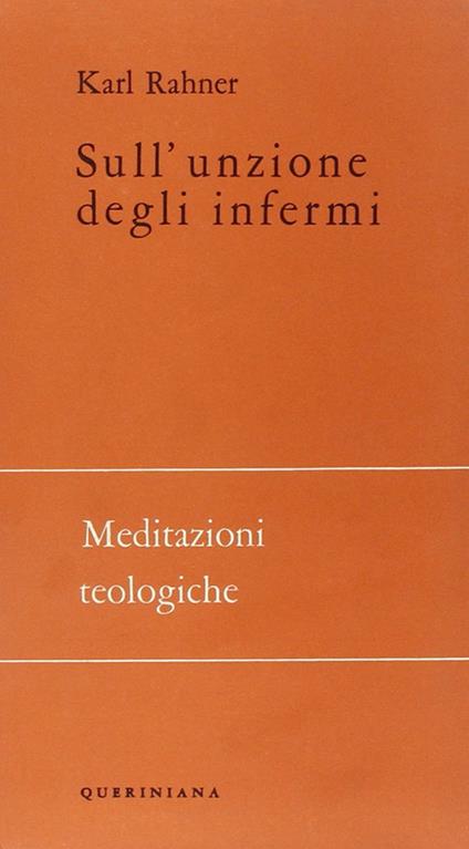 Sull'unzione degli infermi - Karl Rahner - copertina