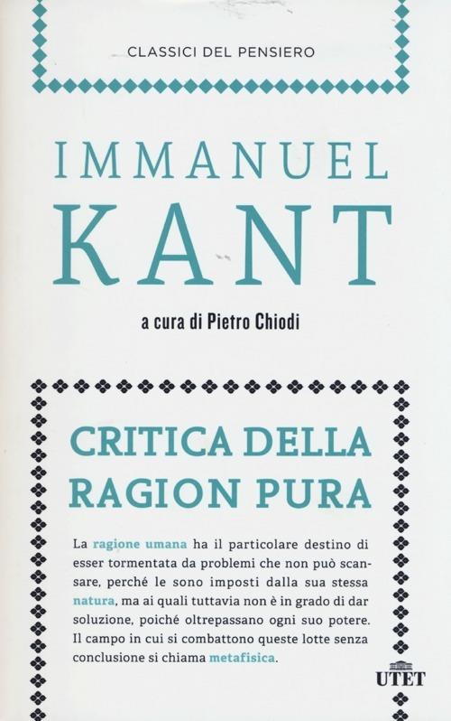 Critica della ragion pura - Immanuel Kant - copertina