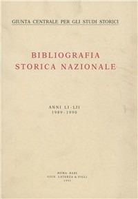 Bibliografia storica nazionale (1989-1990) vol. 51-52 - copertina