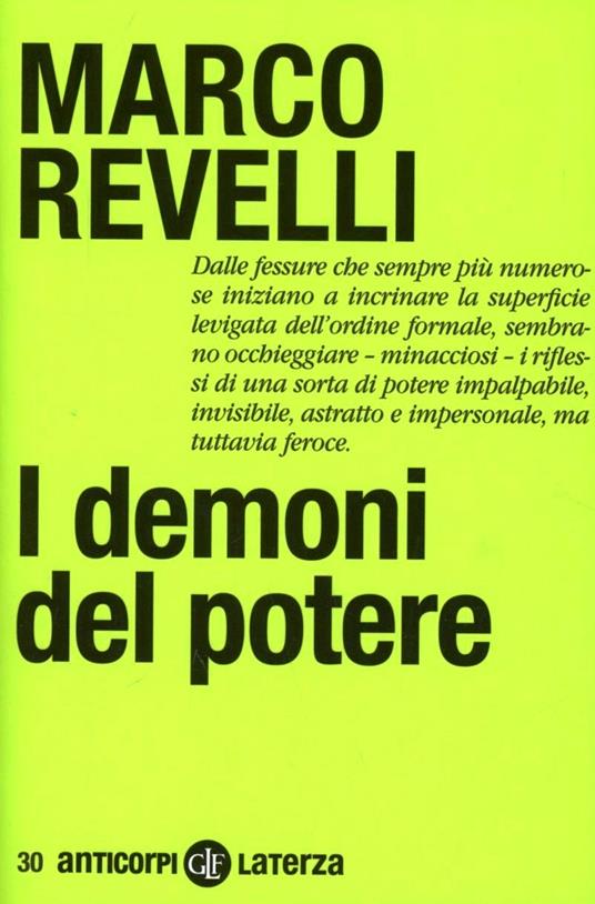 I demoni del potere - Marco Revelli - copertina