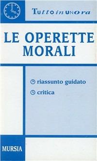 Le operette morali - Fabio Brioschi - copertina