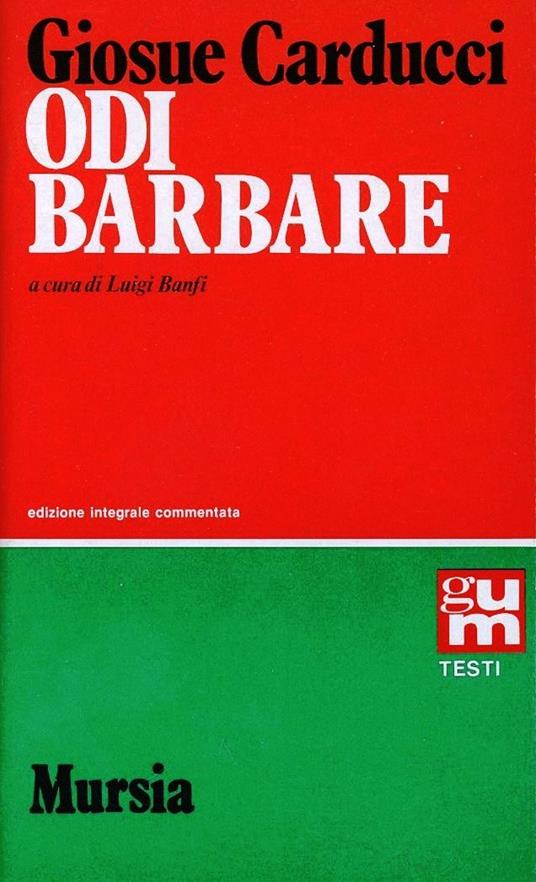 Odi barbare - Giosuè Carducci - copertina