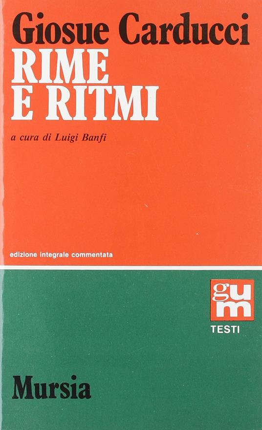 Rime e ritmi - Giosuè Carducci - copertina