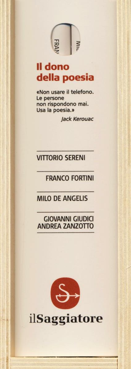 Il dono della poesia: Gli ultimi poeti. Giovanni Giudici e Andrea Zanzotto-Millimetri-Composita solvantur-Gli immediati dintorni. primi e secondi - Vittorio Sereni,Giovanni Ferroni,Milo De Angelis - copertina