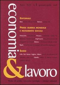 Economia & lavoro (2008). Vol. 1 - copertina