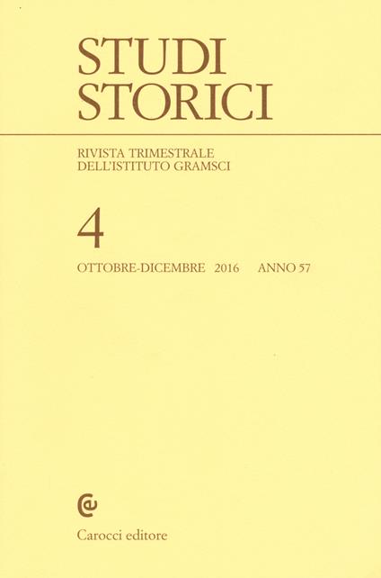 Studi storici (2016). Vol. 4 - copertina