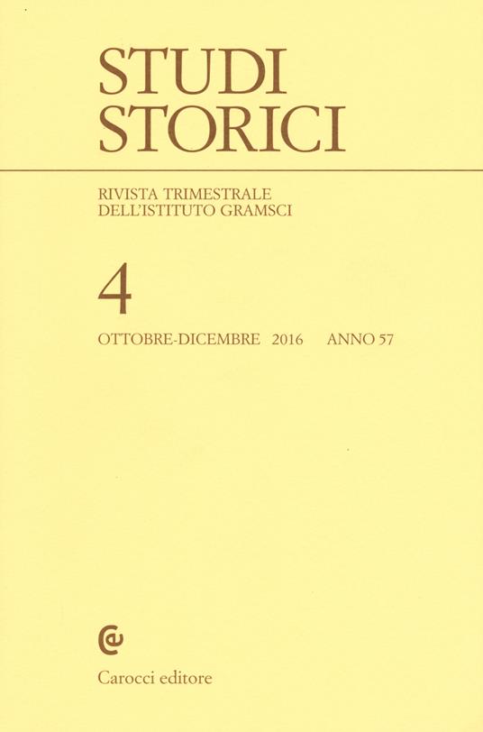 Studi storici (2016). Vol. 4 - copertina