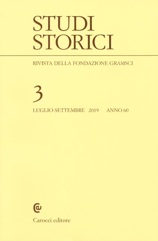 Studi storici (2019). Vol. 3 - copertina