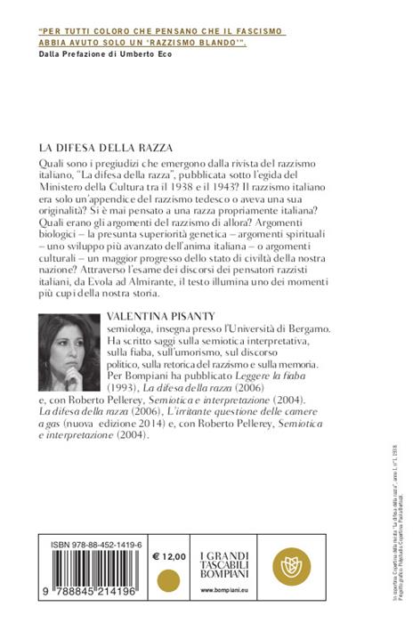 La difesa della razza - Valentina Pisanty - 2