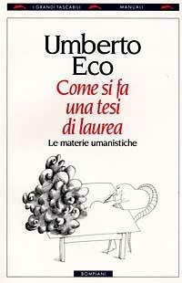 Come si fa una tesi di laurea - Umberto Eco - copertina