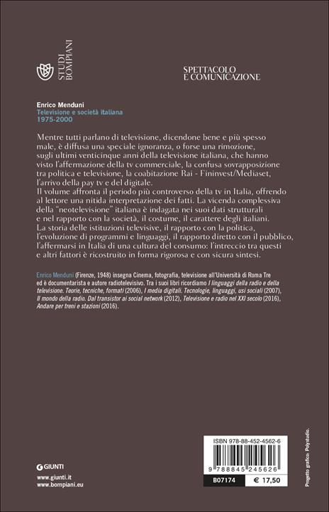 Televisione e società italiana 1975-2000 - Enrico Menduni - 2