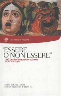 Essere o non essere - Luigi Lunari - copertina