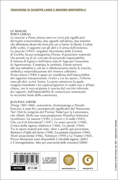 Le mosche-porta chiusa. Testo francese a fronte - Jean-Paul Sartre - 2