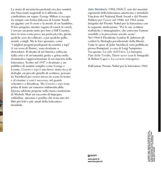 Uomini e topi - John Steinbeck - Libro - Bompiani - Classici contemporanei  Bompiani | laFeltrinelli
