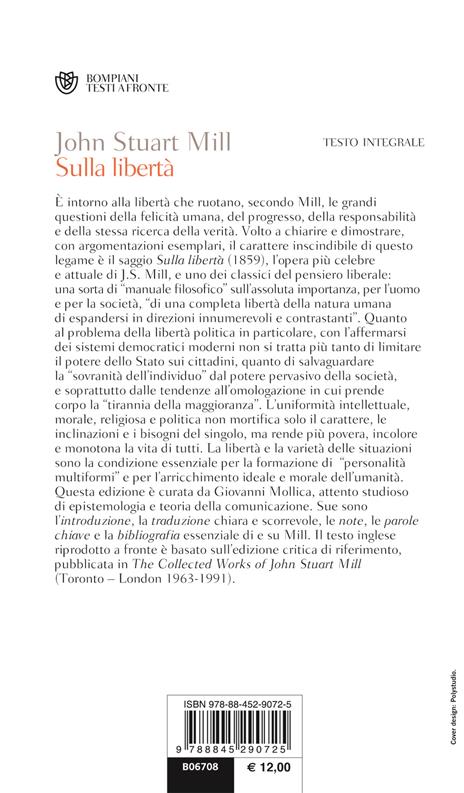 Sulla libertà. Testo inglese a fronte - John Stuart Mill - 2