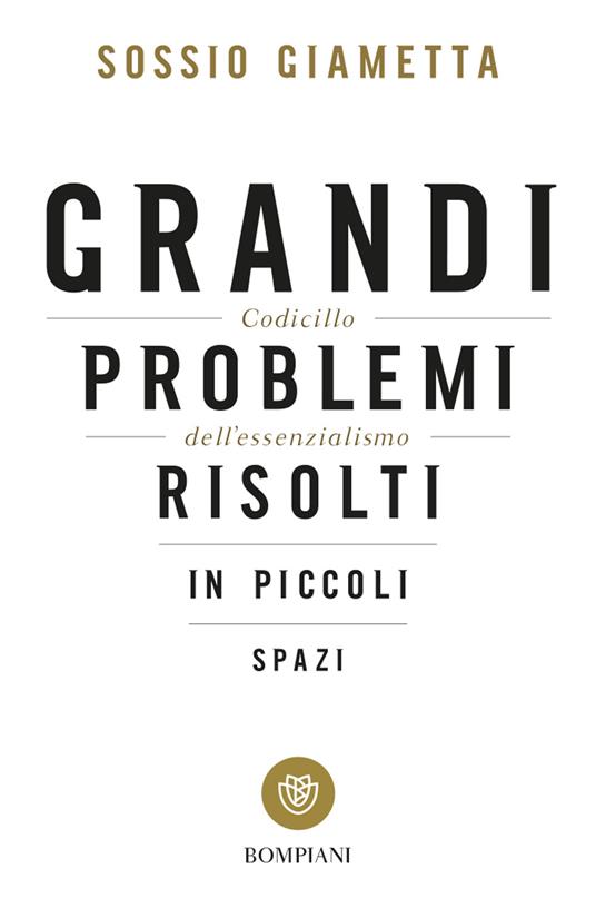 Grandi problemi risolti in piccoli spazi. Codicillo dell'essenzialismo - Sossio Giametta - copertina