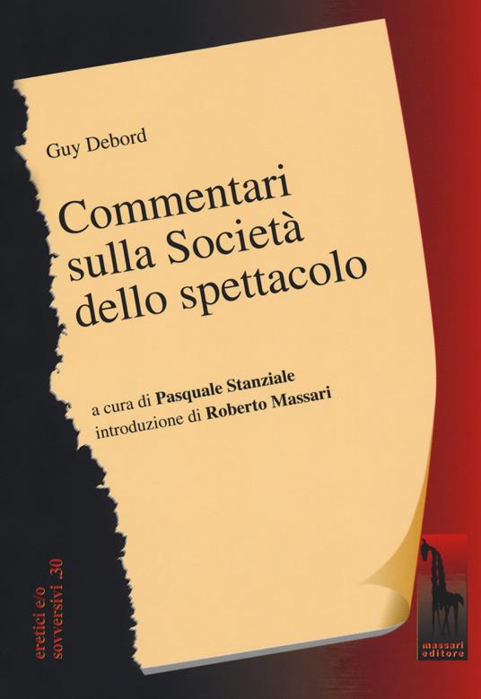 Commentari sulla società dello spettacolo - Guy Debord - copertina