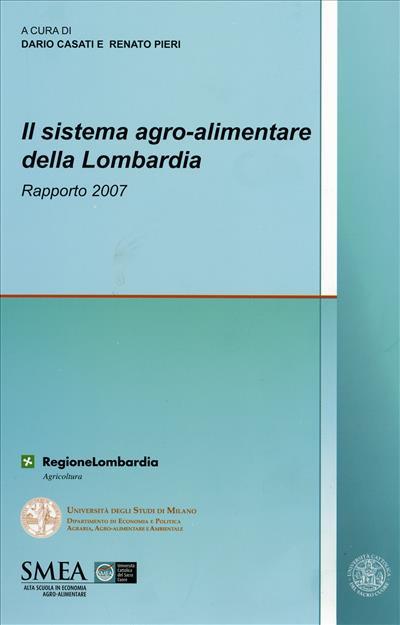 Il sistema agro-alimentare della Lombardia. Rapporto 2007 - copertina