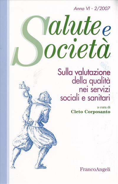 Sulla valutazione della qualità nei servizi sociali e sanitari - copertina