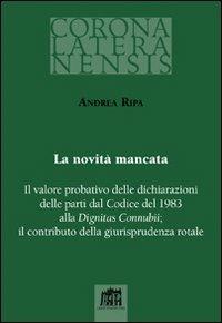 La novità mancata - Andrea Ripa - copertina