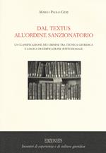 Dal textus all'ordine sanzionatorio. La classificazione dei crimini tra tecnica giuridica e logica di edificazione istituzionale