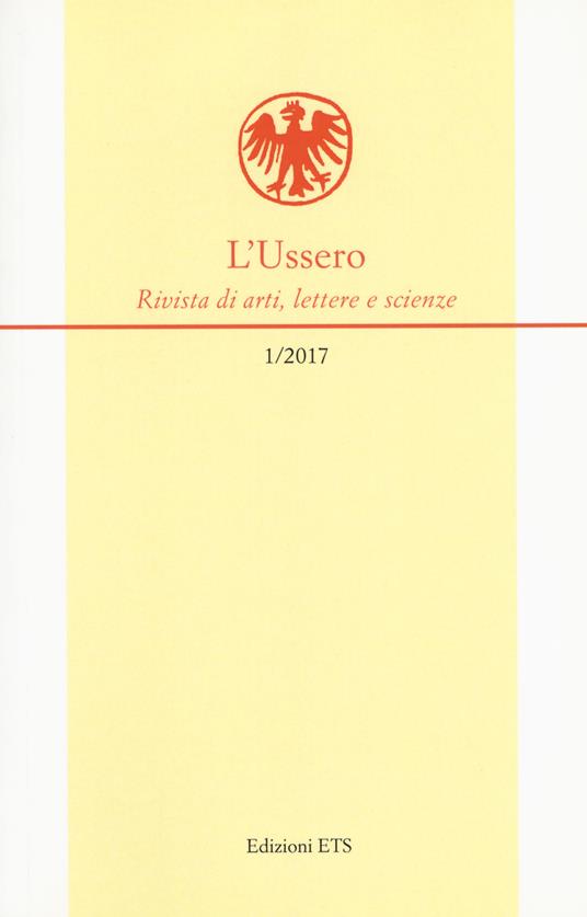 L'Ussero. Rivista di arti, lettere e scienze (2017). Vol. 1 - copertina