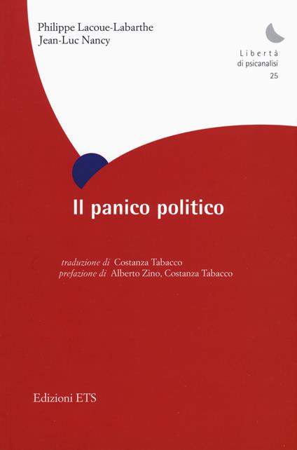 Il panico politico - Jean-Luc Nancy,Philippe Lacoue-Labarthe - copertina