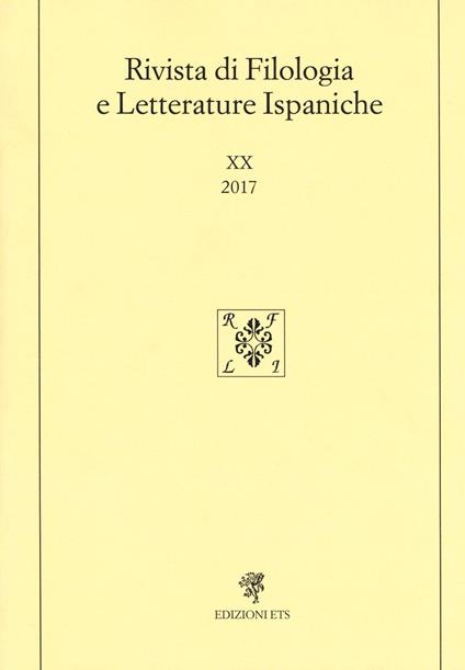 Rivista di filologia e letterature ispaniche (2017). Vol. 20 - copertina