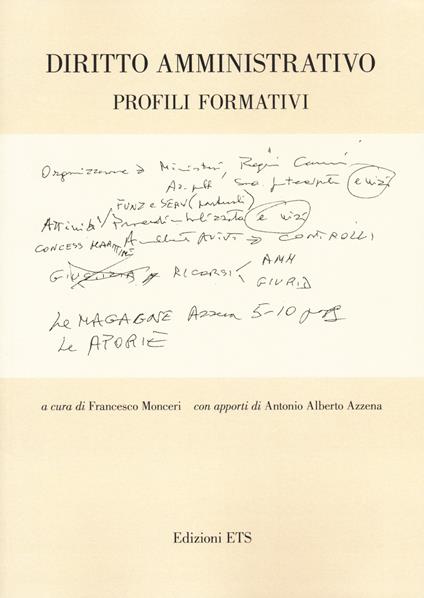 Diritto amministrativo. Profili formativi - copertina