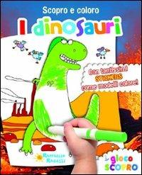 I dinosauri. Scopro e coloro. Con adesivi - copertina