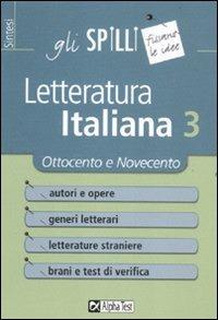 Letteratura italiana. Vol. 3: Ottocento e Novecento. - Sabrina Torno,Giuseppe Vottari - copertina