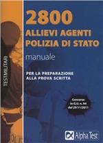 2800 allievi agenti della Polizia di Stato