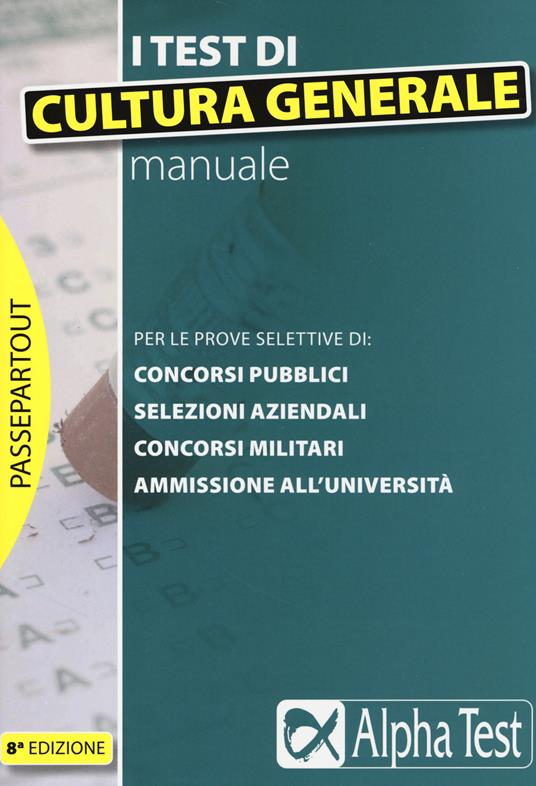 I test di cultura generale. Manuale - copertina