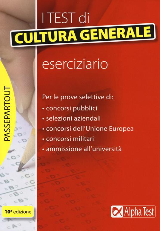 I test di cultura generale. Eserciziario - copertina