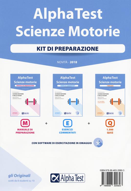 Alpha Test. Scienze motorie. Kit di preparazione. Nuova ediz. Con Contenuto digitale per download e accesso on line - Massimiliano Bianchini,Valeria Balboni,Giovanni De Bernardi - copertina