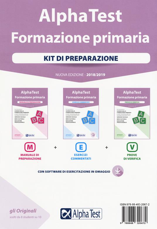 Alpha Test. Formazione primaria. Kit di preparazione. Nuova ediz. Con Contenuto digitale per download e accesso on line - Fausto Lanzoni,Giuseppe Vottari,Massimiliano Bianchini - copertina