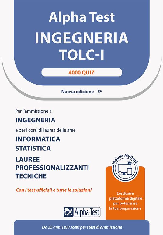 Alpha Test plus. Ingegneria. TOLC-I. Kit completo