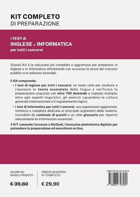 I test di inglese e informatica per tutti i concorsi. Kit completo di preparazione. Ediz. MyDesk. Con Contenuto digitale per download e accesso on line - 2