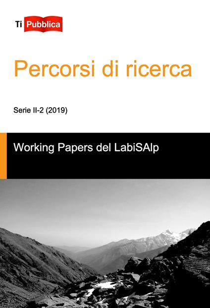 Percorsi di ricerca (2019). Vol. 2 - Working Papers del LabiSAlp - copertina