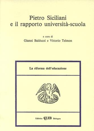 Pietro Siciliani e il rapporto università-scuola - copertina