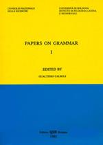 Papers on grammar. Vol. 1