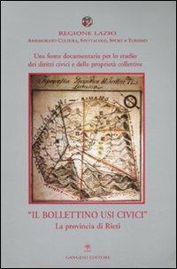 Una fonte documentaria per lo studio dei diritti civici e delle proprietà collettive. «Il Bollettino Usi Civici». La provincia di Rieti. Con CD-ROM - Caterina Zannella - copertina