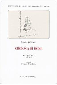 Cronaca di Roma. Vol. 4: 1859-1861. - Nicola Roncalli - copertina