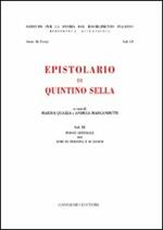 Epistolario di Quintino Sella. Indice generale dei nomi di persona e di luogo