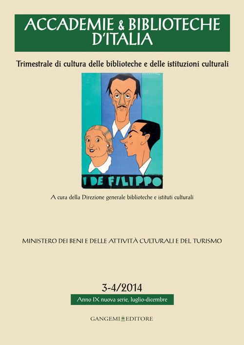 Accademie & biblioteche d'Italia (2014) vol. 3-4 - copertina