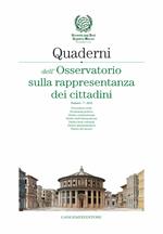 Quaderni dell'Osservatorio sulla rappresentanza dei cittadini (2010). Vol. 7