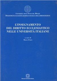 L'insegnamento del diritto ecclesiastico nelle università italiane - copertina